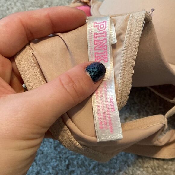 Victoria Secret 36D nude T back strap clip clasp in front - Picture 2 of 3